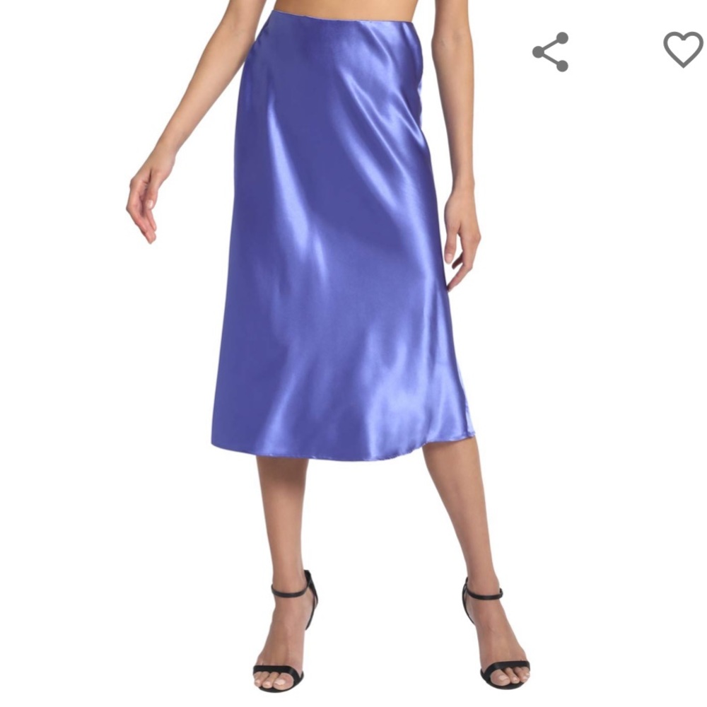 Purple Satin Slip Skirt Worn once